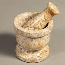 585 - Onyx Mortar & Pestle Fossil Medium