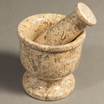 588 - Onyx Mortar & Pestle Fossil XL