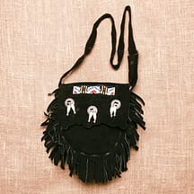 8093 - Medium Leather Purse Black