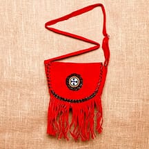 8101 - Medium Leather Purse Red
