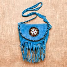 8109 - Medium Leather Purse Turquoise
