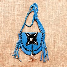 8219 - Small Leather Purse Turquoise