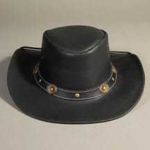 8920 - Leather Hat Black