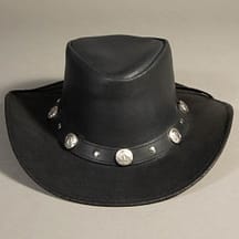 8940 - Leather Hat Black