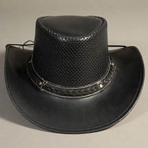 8960 - Leather Hat Black