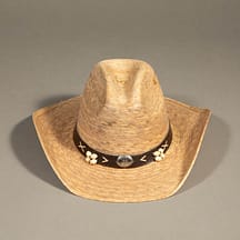 478 - Western Palm Hat With Conchos