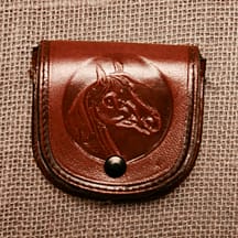 776 - Leather Folding Belt Coin Purse