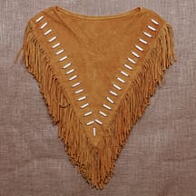 8690 - Women's Leather Poncho Gold