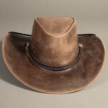 8775 - Leather Hat Grey