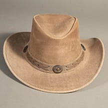 8865 - Leather Hat Grey