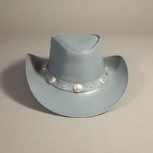 8945 - Leather Hat Grey
