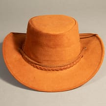 8981 - Synthetic Leather Hat Brown