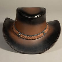 8993 - Leather Hat Two Tone