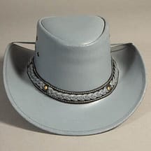 8995 - Leather Hat Grey