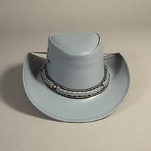 8995 - Leather Hat Grey