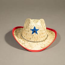 4453 - Infant's Western Straw Red