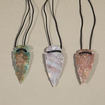 96211 - Large Arrowhead Pendant Black String