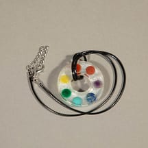 96322 - Organite Pendant Rainbow With Silver Clasp