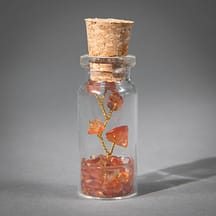 96417 - Red Carnelian Glass Wishing Bottle