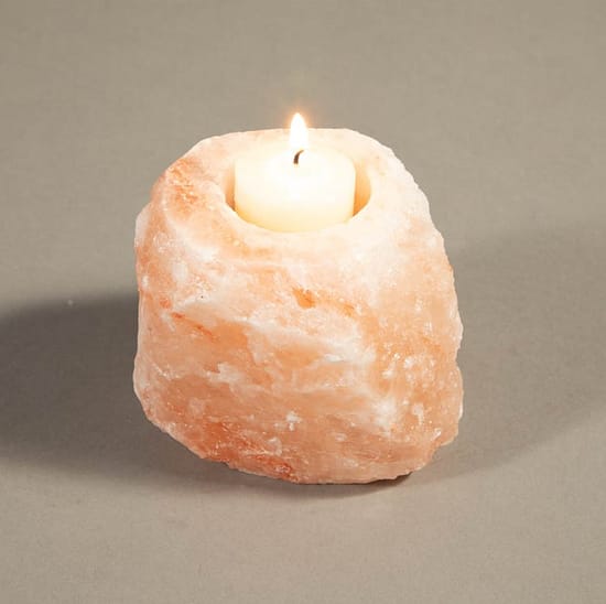 910 - Rough Salt Candle Holder