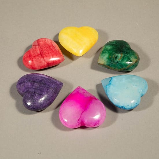 528 - Onyx Colored Hearts