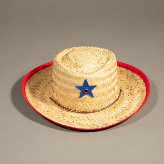 4463 - Child's Western Straw Red