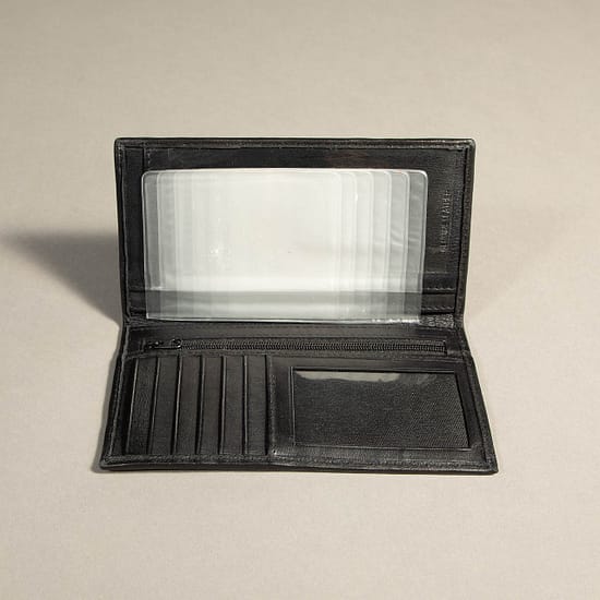 7621 - Checkbook Holder Wallet Black - Image 2