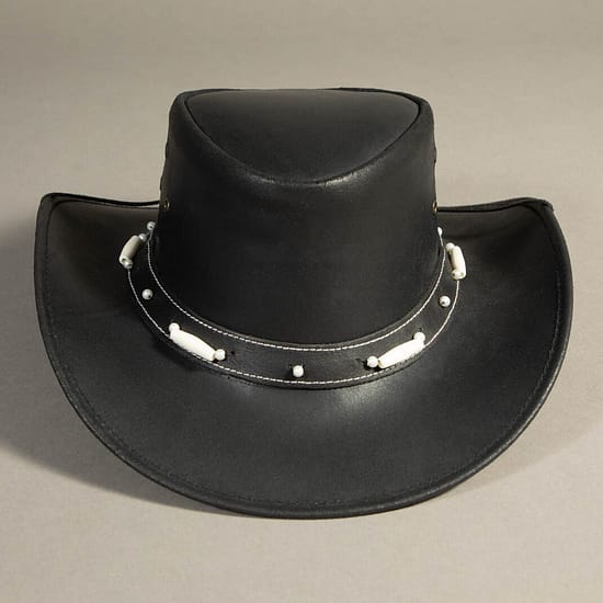 8680 - Leather Hat Black