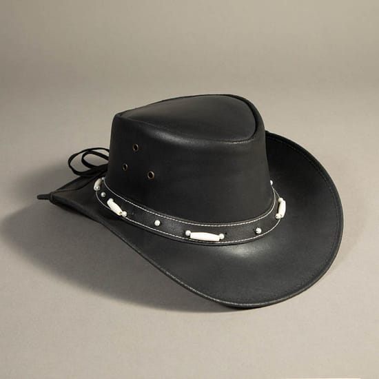 8680 - Leather Hat Black - Image 2