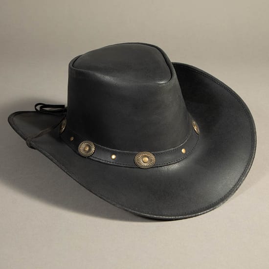 8880 - Leather Hat Black - Image 2