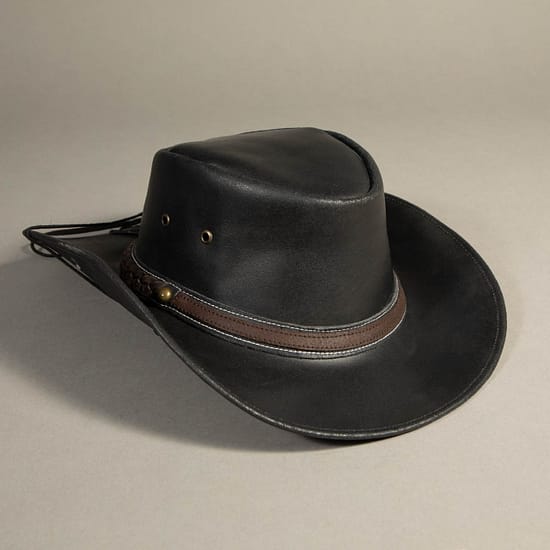 8910 - Leather Hat Black - Image 2