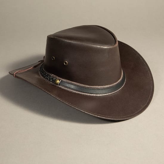 8911 - Leather Hat Brown - Image 2