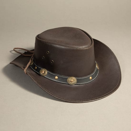 8921 - Leather Hat Brown - Image 2