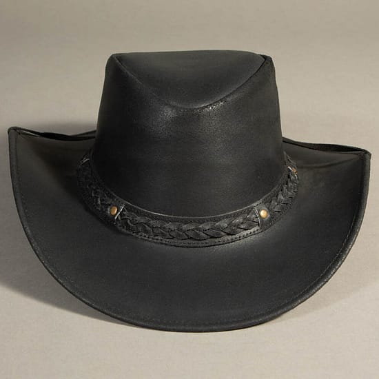 8950 - Leather Hat Black