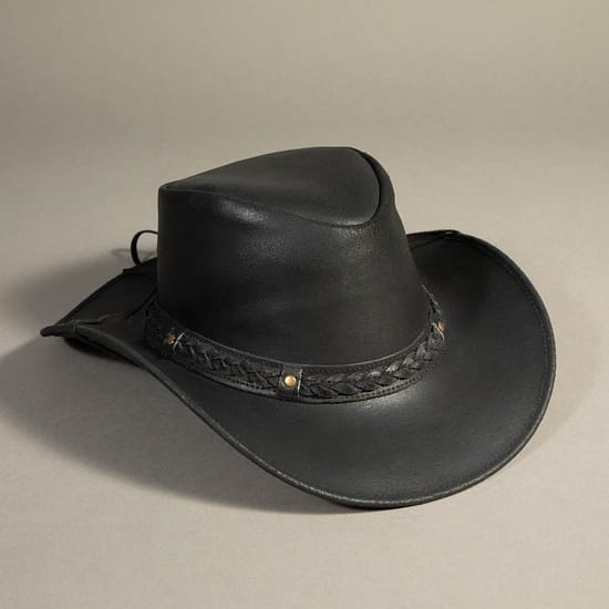 8950 - Leather Hat Black - Image 2