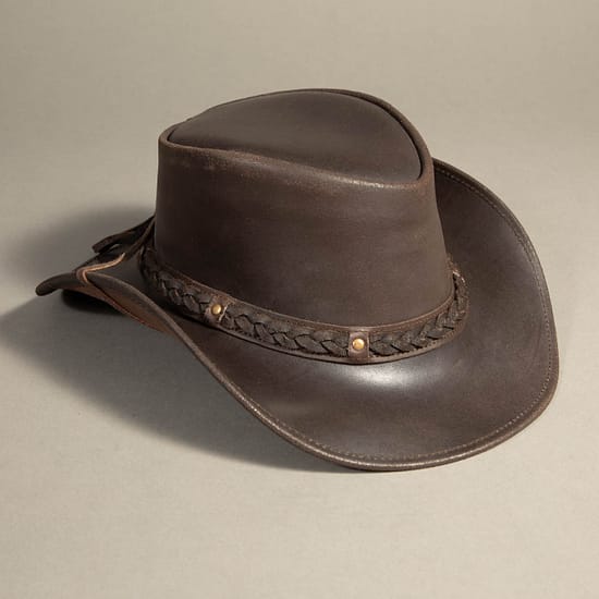 8951 - Leather Hat Brown - Image 2