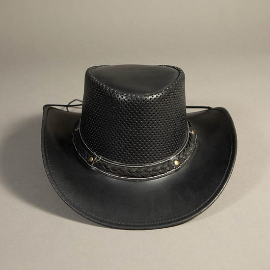 8960 - Leather Hat Black