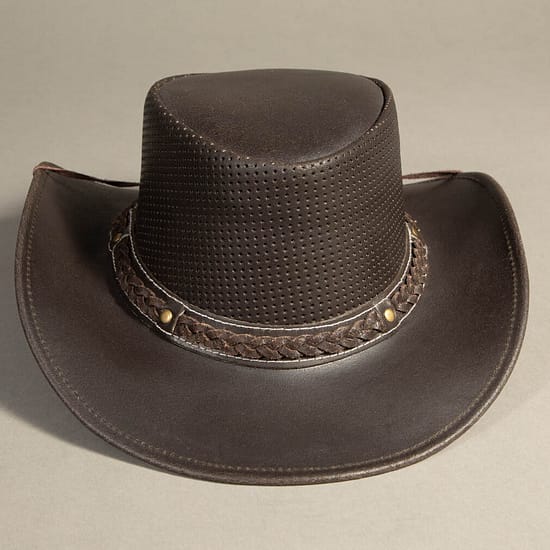 8961 - Leather Hat Brown