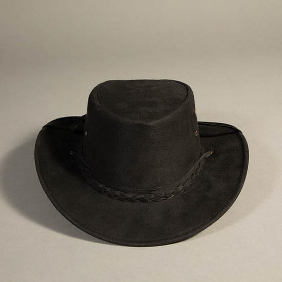 8980 - Synthetic Leather Hat Black