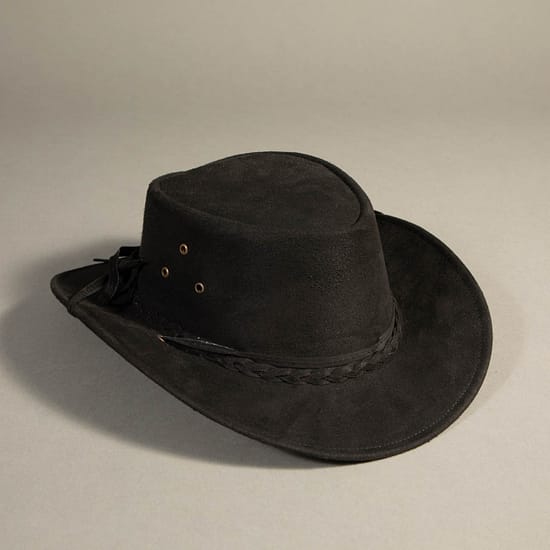 8980 - Synthetic Leather Hat Black - Image 2