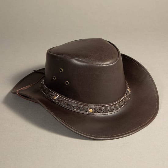 8991 - Leather Hat Brown - Image 2