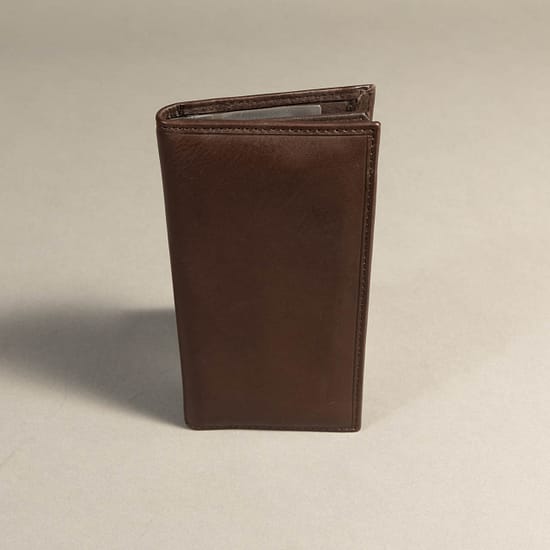 7672 - Checkbook Holder Wallet Brown