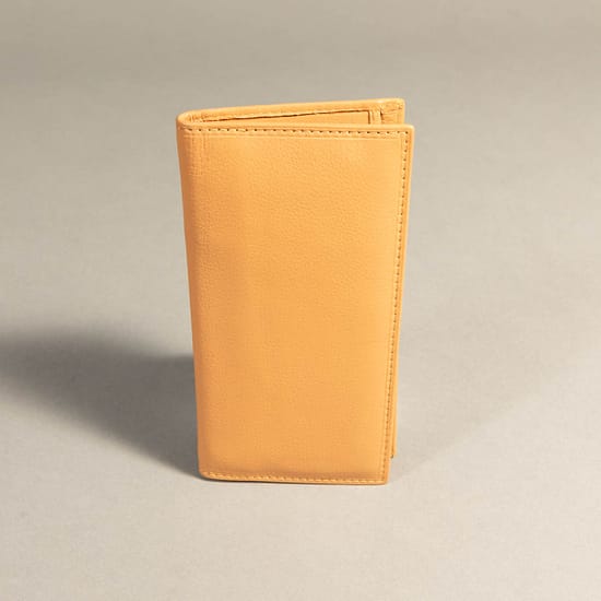 7673 - Checkbook Holder Wallet Tan