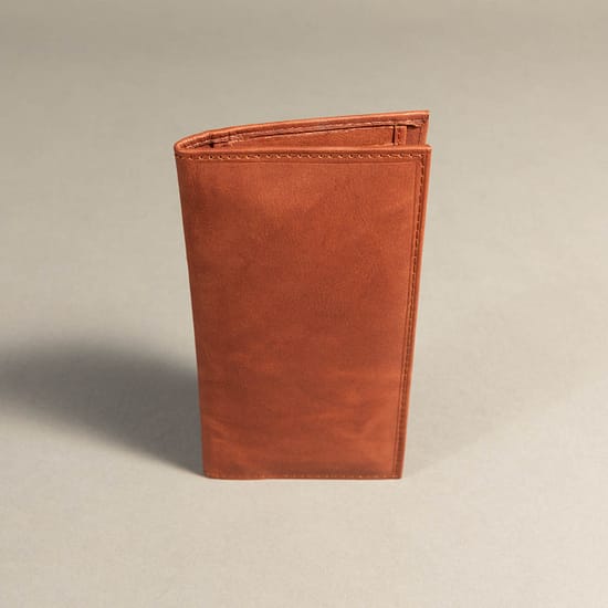 7674 - Checkbook Holder Wallet Light Brown