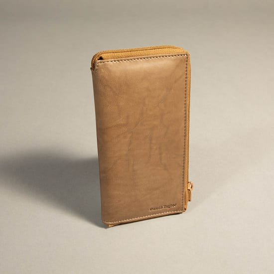 7685 - Checkbook Holder Zipper Wallet Mud