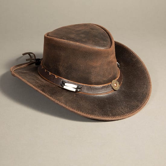 8621 - Leather Hat Brown - Image 2