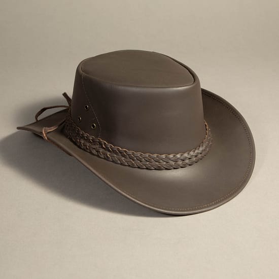 8631 - Leather Hat Brown - Image 2