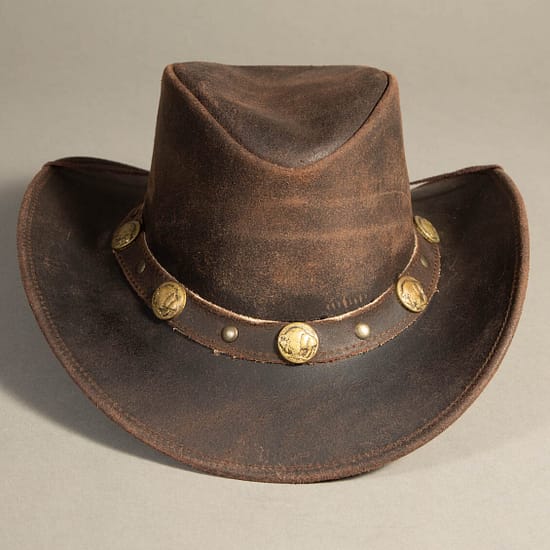 8741 - Leather Hat Brown
