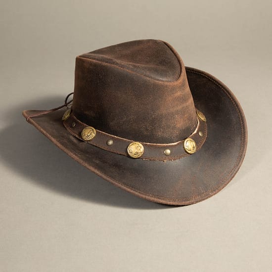 8741 - Leather Hat Brown - Image 2