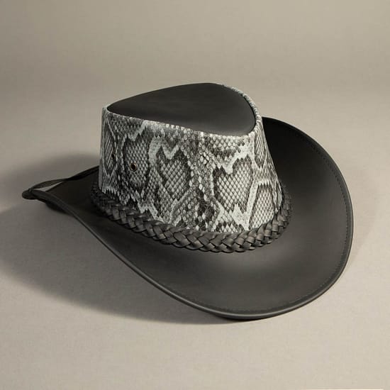 8789 - Leather Hat Silver - Image 2